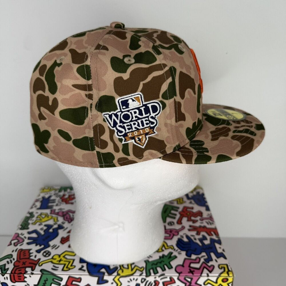 San Fransisco Giants Hat Cap Fitted Size 7 Brown‎ Duck Camo 59Fifty Plain Logo - Picture 6 of 11